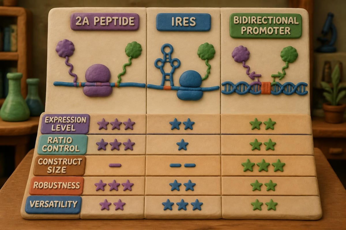 2A peptide versus alternative expression strategies