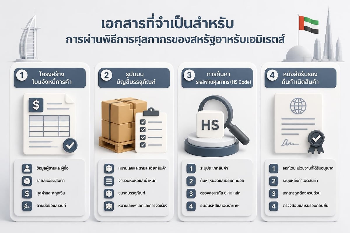 Documentation checklist for shipping to Dubai
