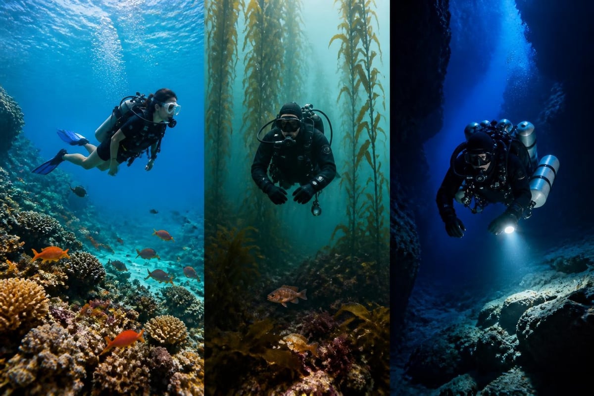 Regional diving conditions