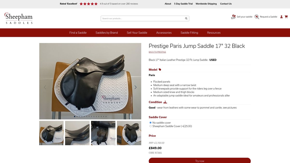 7 Best Second Hand Prestige Saddle Finds for 2026 Buyers - Prestige Paris Jump Saddle 17