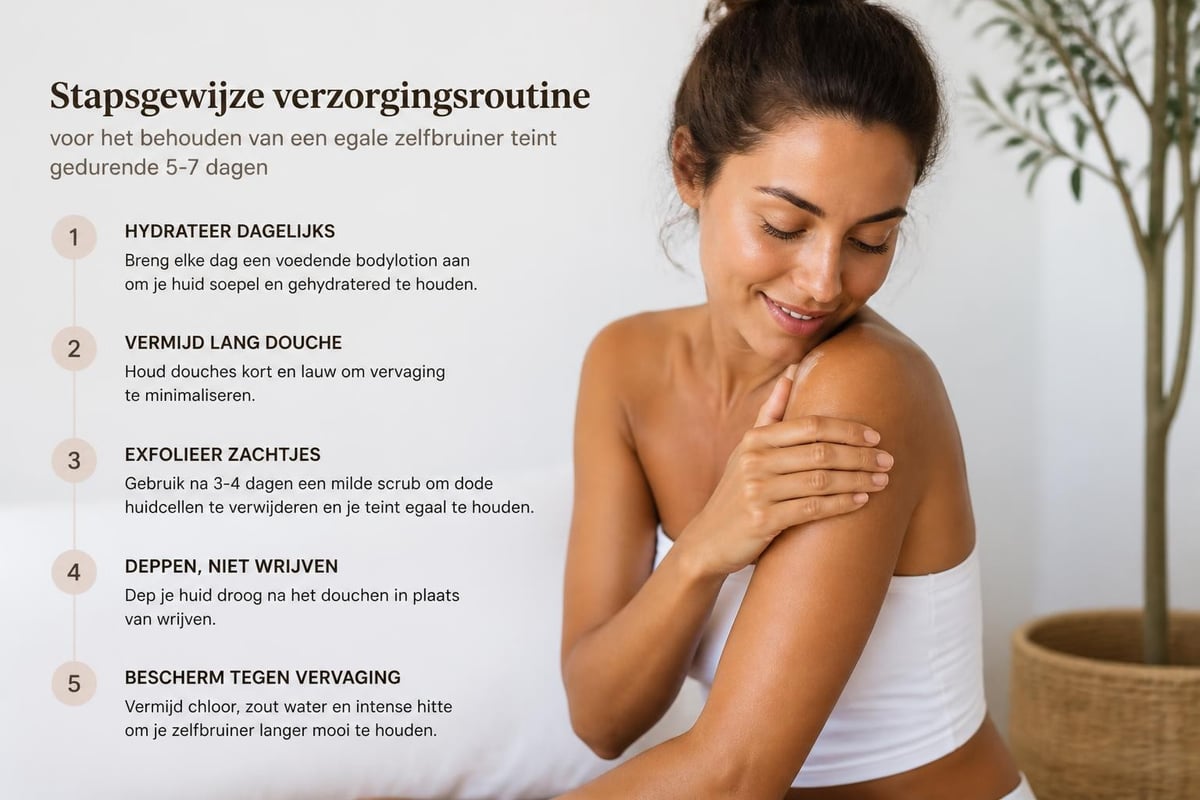 Verzorgingsroutine na zelfbruiner