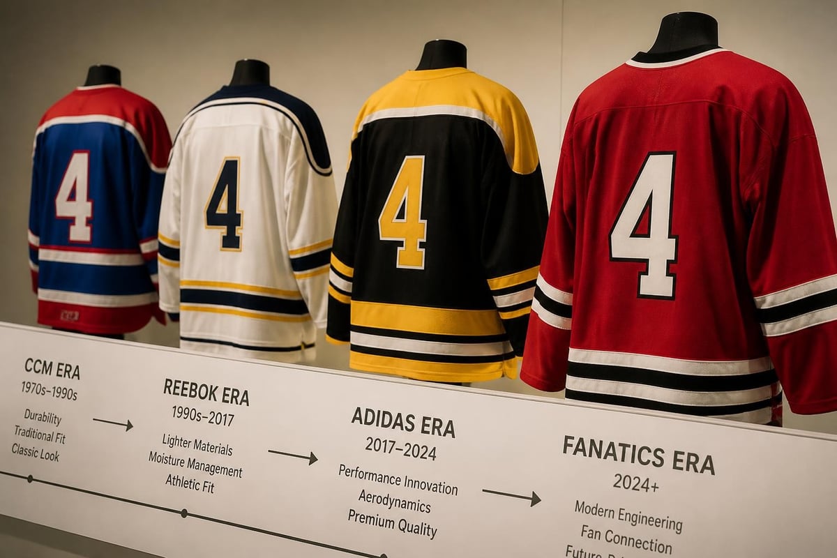 NHL jersey manufacturing evolution