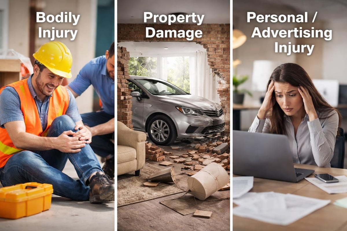 General liability coverage components