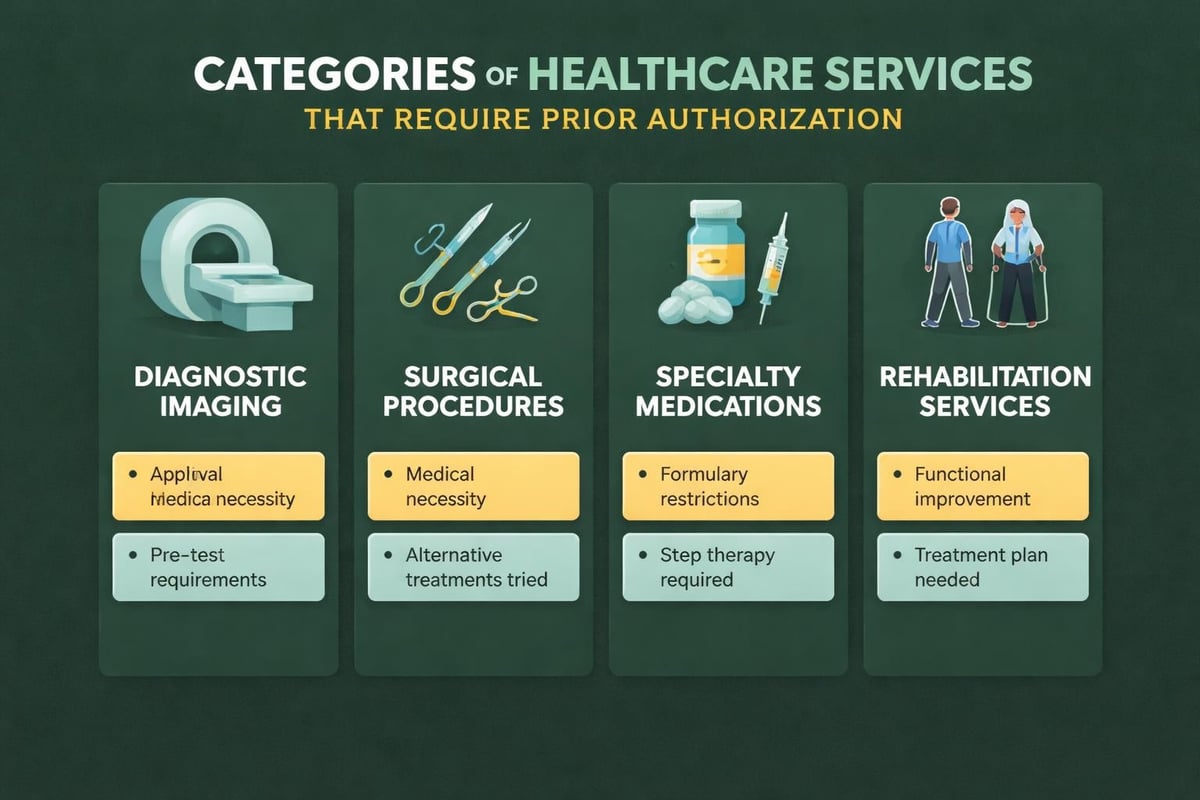 Common medical services requiring authorization