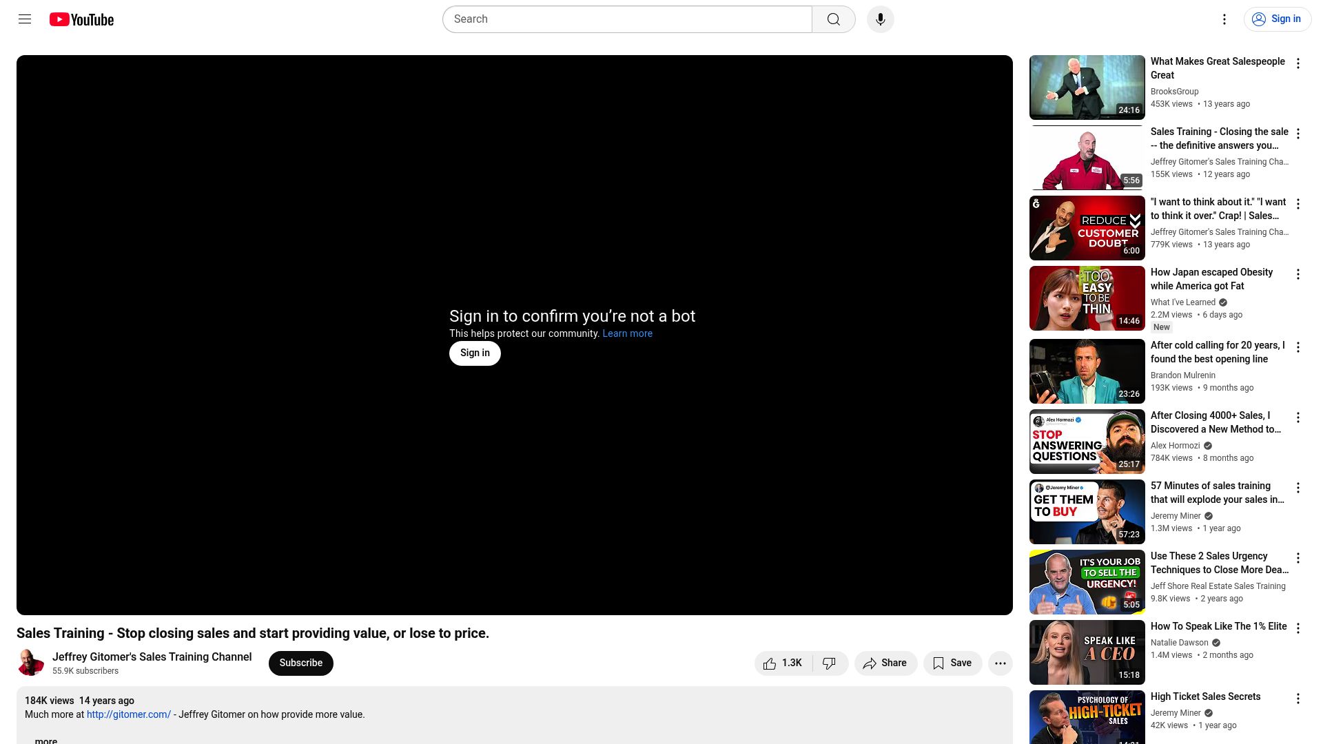 Top 8 Sales Videos To Boost Your Results In 2025 - Stop Closing and Start Providing Value — Jeffrey Gitomer