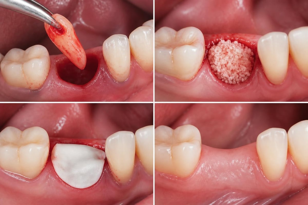 Socket preservation bone grafting procedure