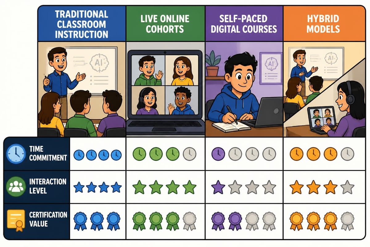 AI course format comparison