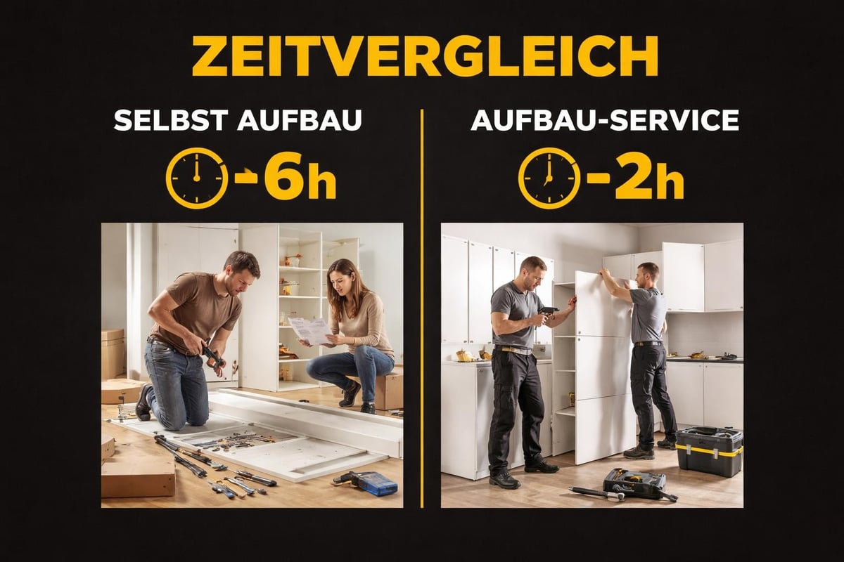 Vergleich Montagezeit selbst vs professionell