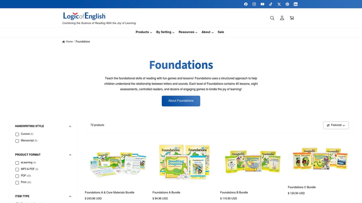 8 Inspiring Reading Curriculum Homeschool Picks for 2025 - Logic of English Foundations