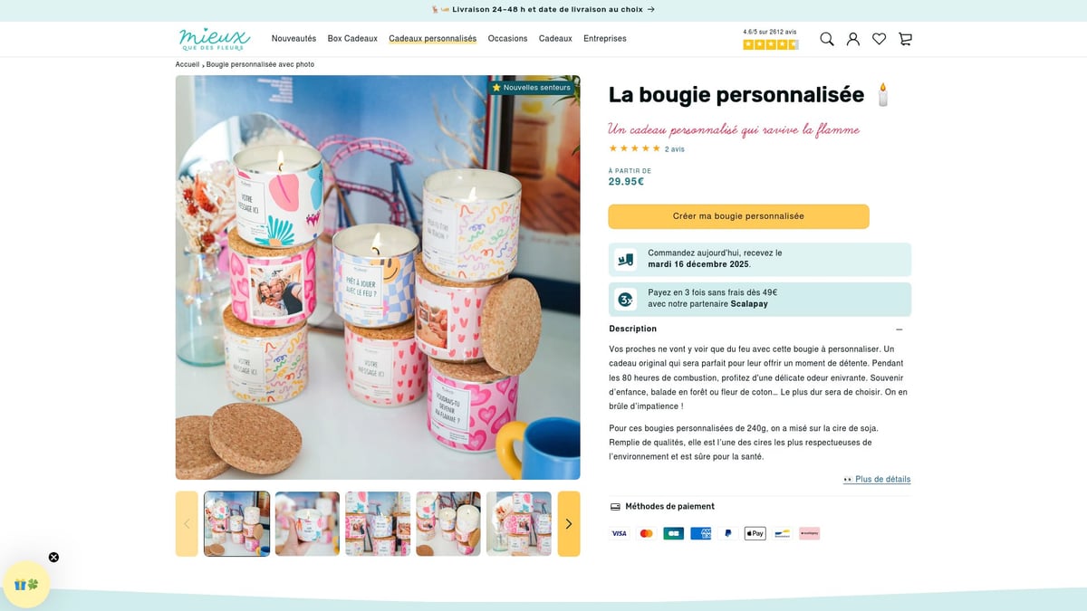 8 Idées Cadeau Nounou Originales à Offrir en 2026 - Bougie personnalisée – Mieux Que Des Fleurs (dès 16,95 €)