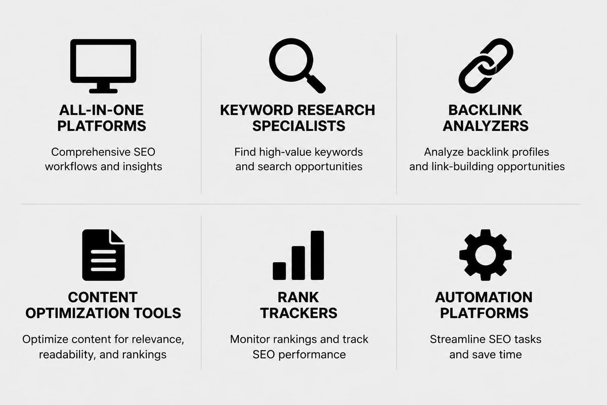 SEO tool categories