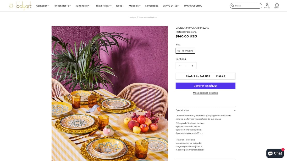 7 Vajillas Originales Para Sorprender En Tu Mesa 2026 - Vajilla Mimosa 18 piezas – Estilo clásico renovado