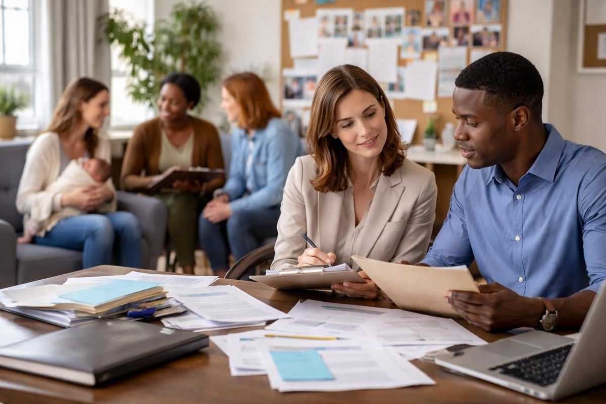 State adoption agency service workflow