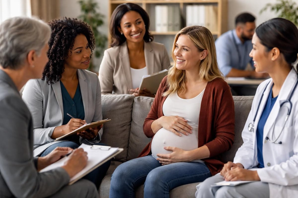 Adoption support network diagram