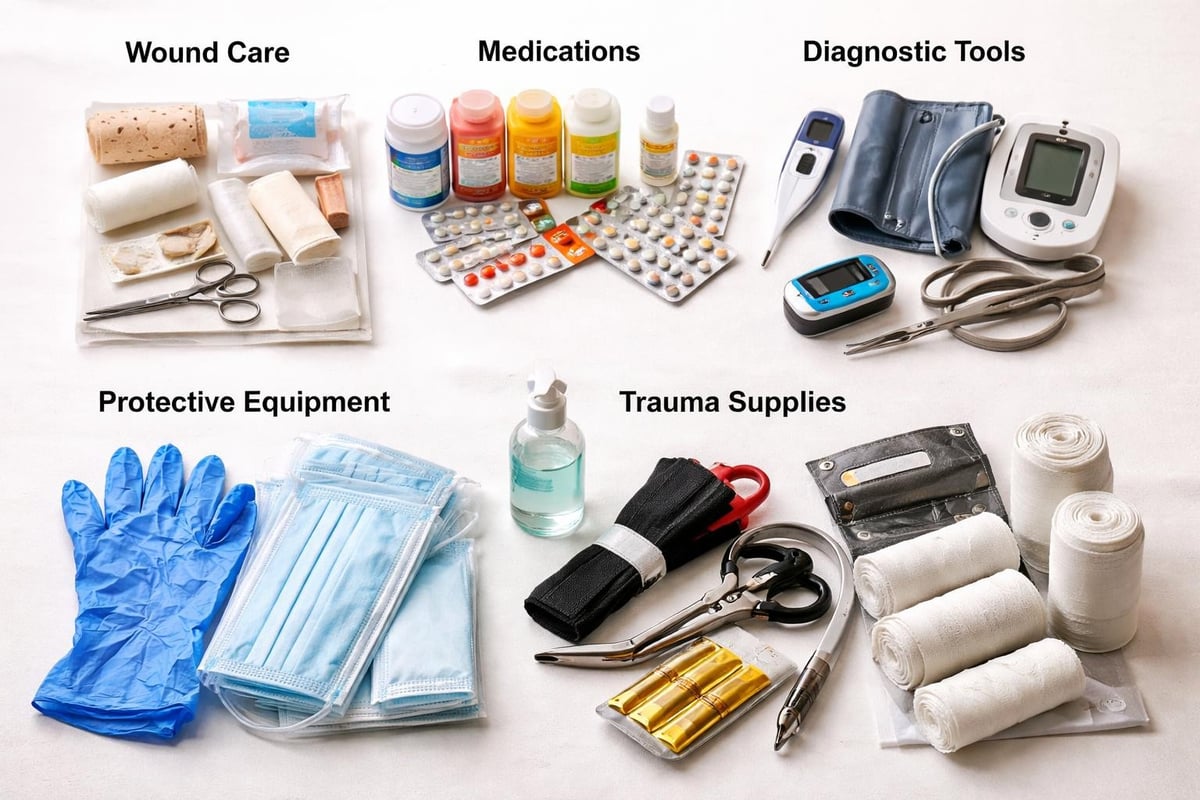 First aid kit categories