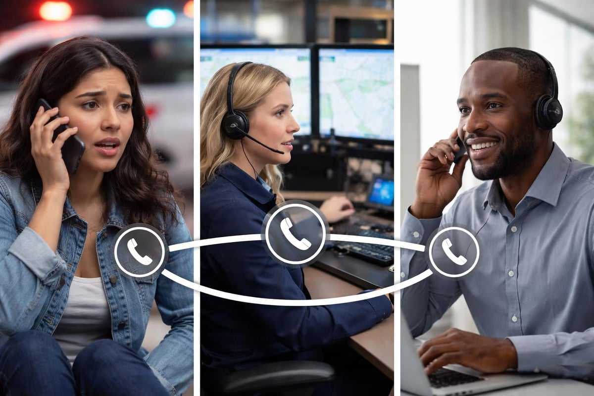 Emergency call workflow with interpretation