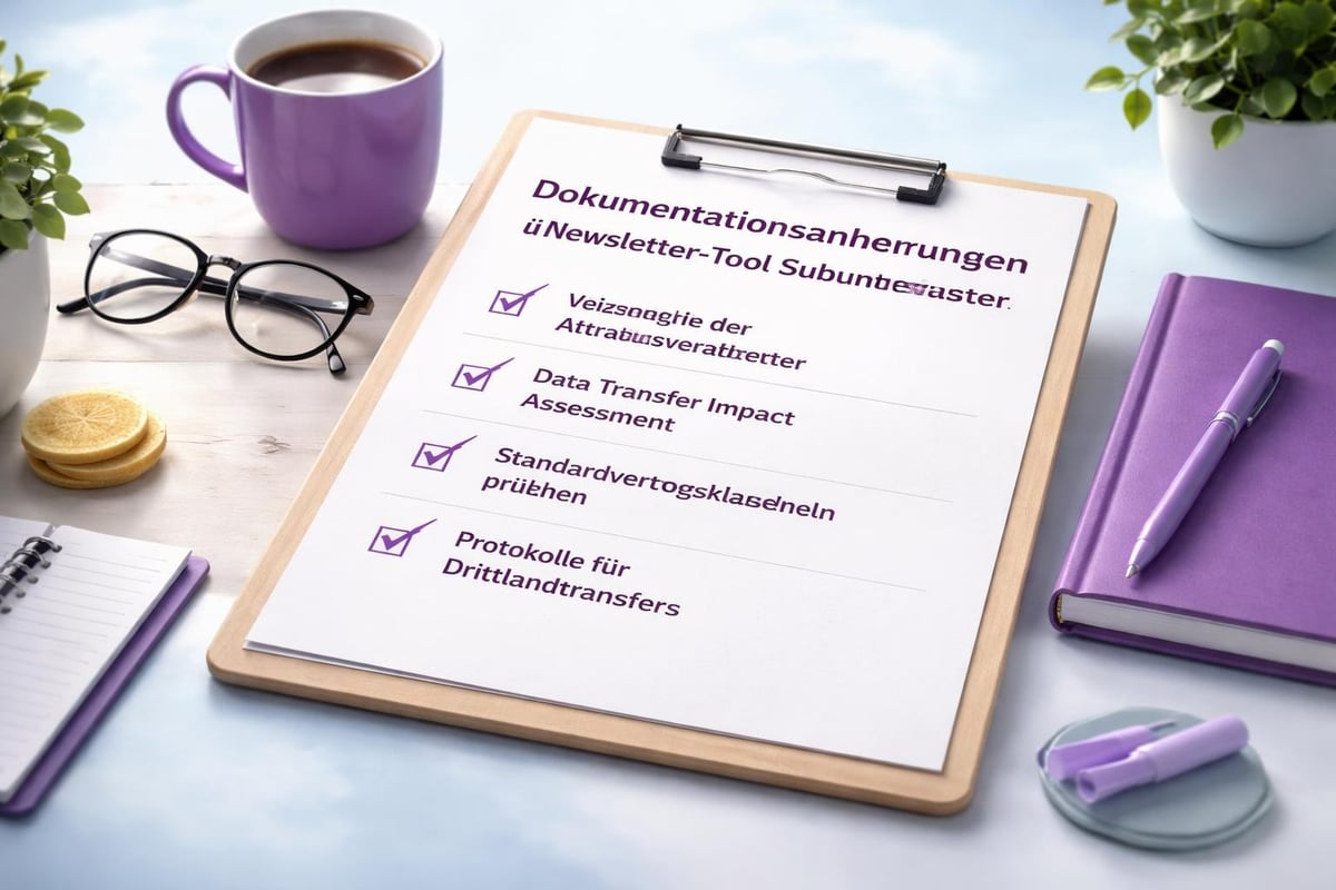 Subprocessor documentation checklist