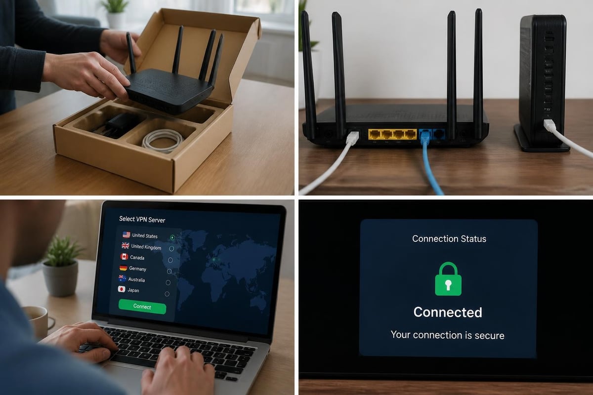 Encrypted router setup process