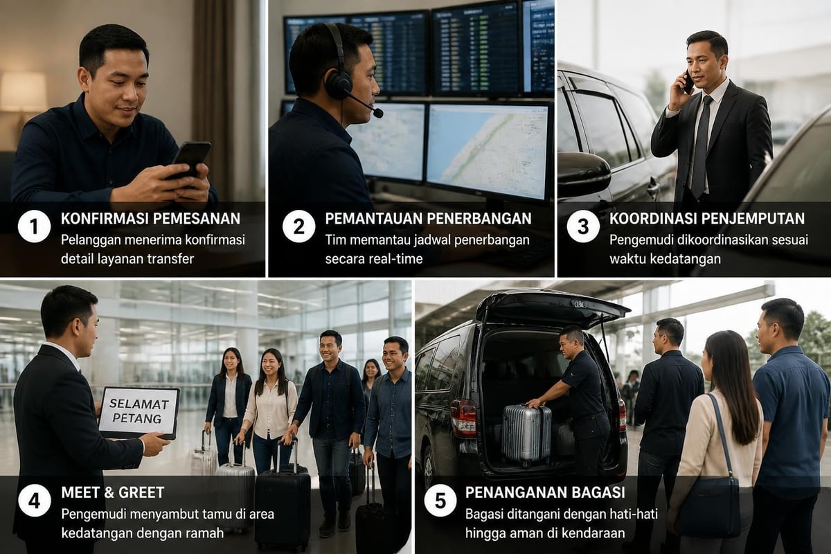 Airport transfer service workflow