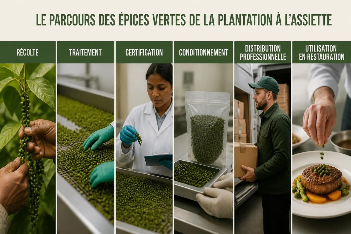 Circuit de traçabilité des épices vertes