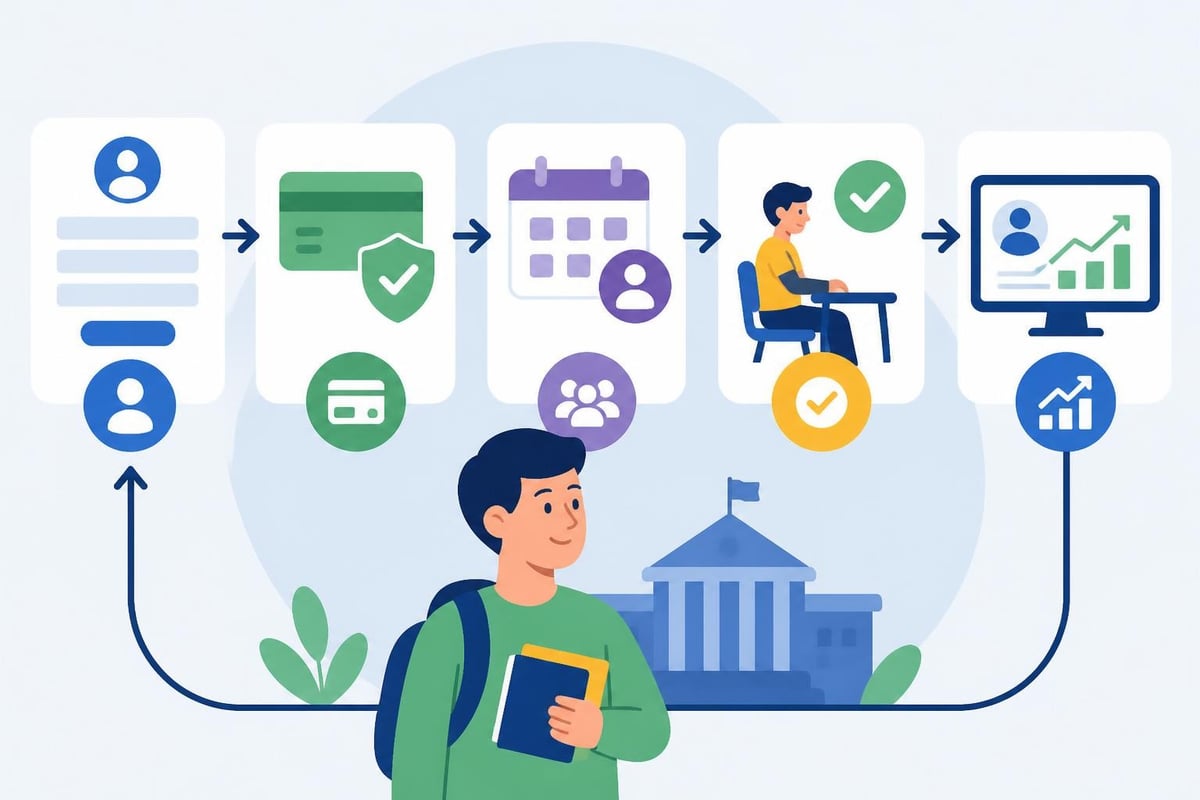 Automated workflow from enrollment through payment processing