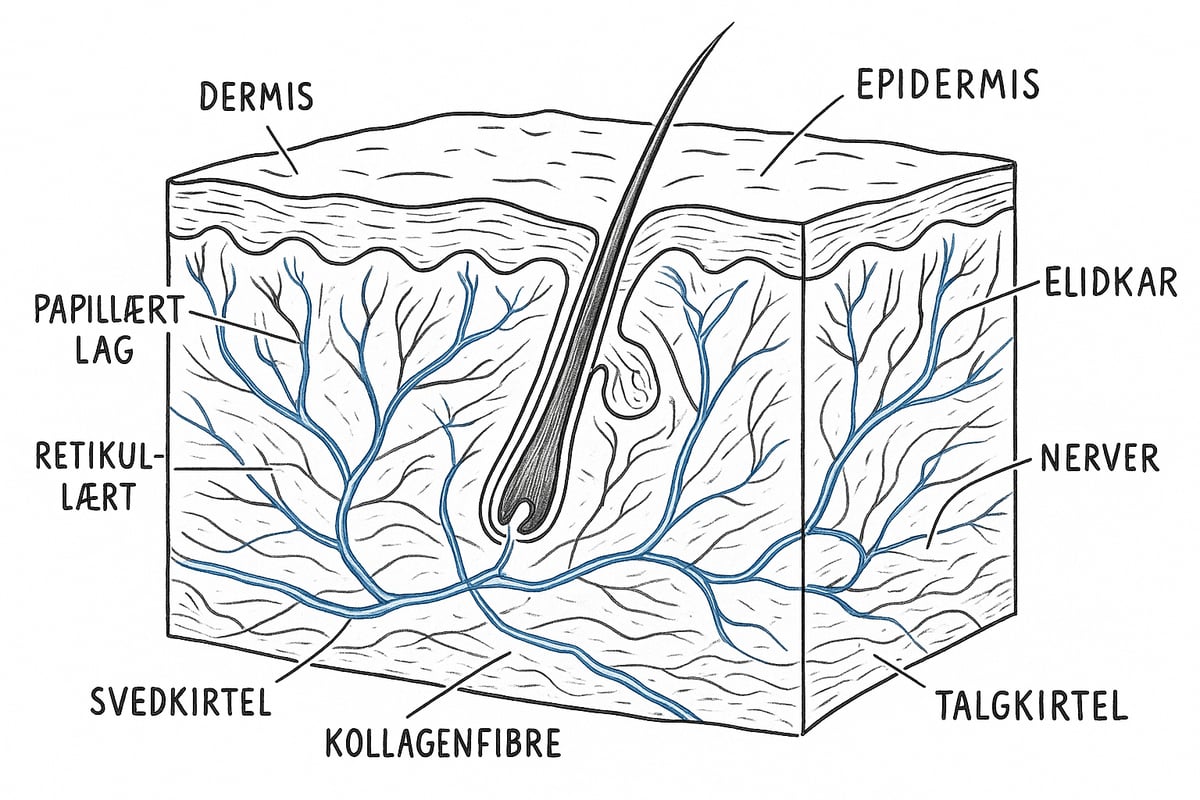 Dermis: Støttestruktur, Kollagen og Hudens Elasticitet