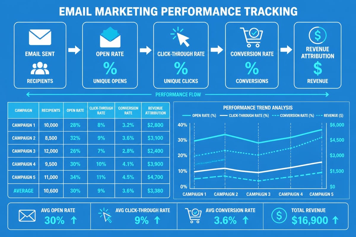 Email campaign metrics dashboard