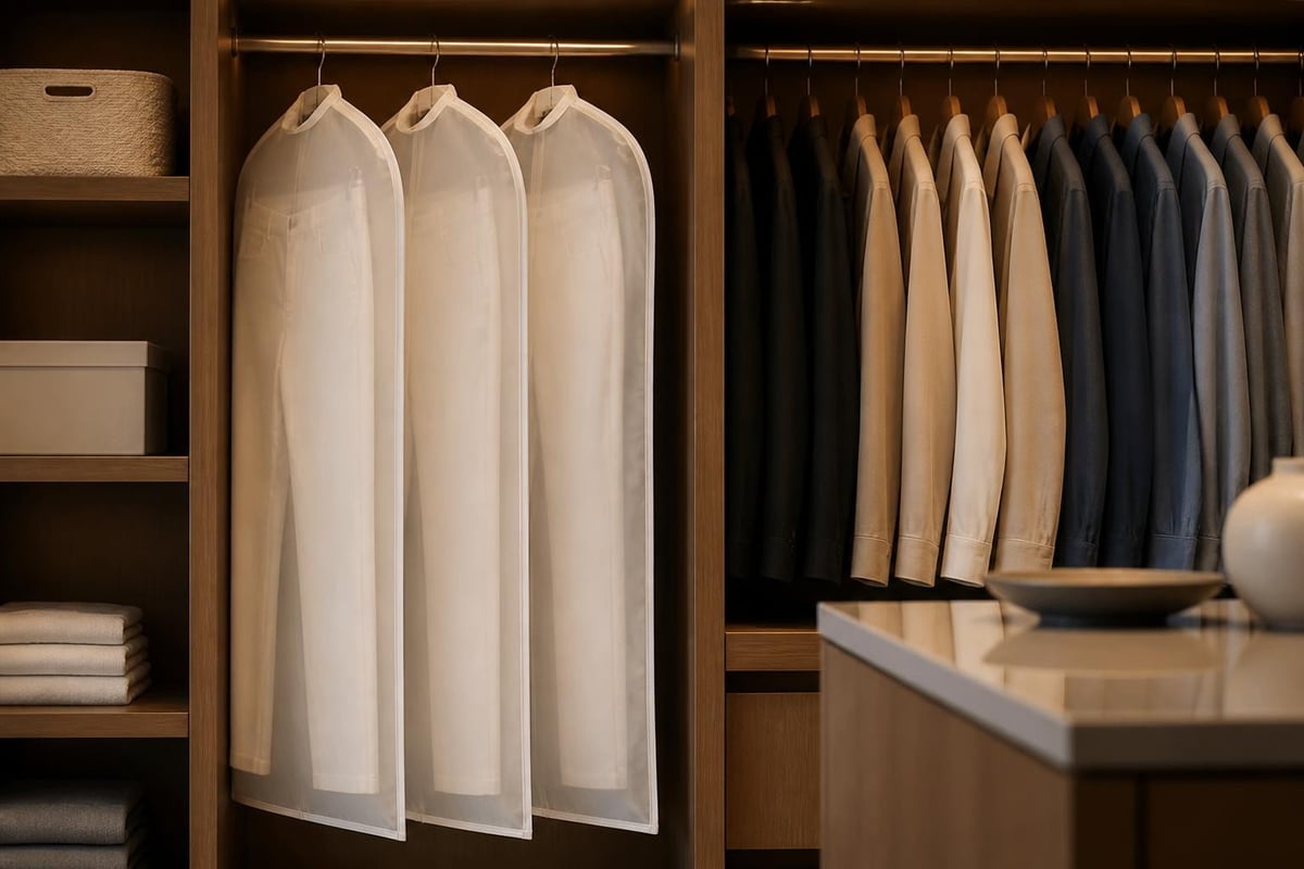 White pants storage solutions