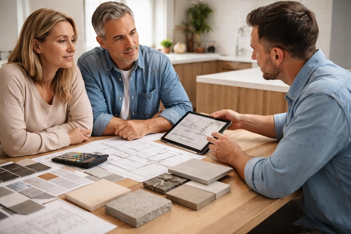 Bathroom renovation consultation meeting