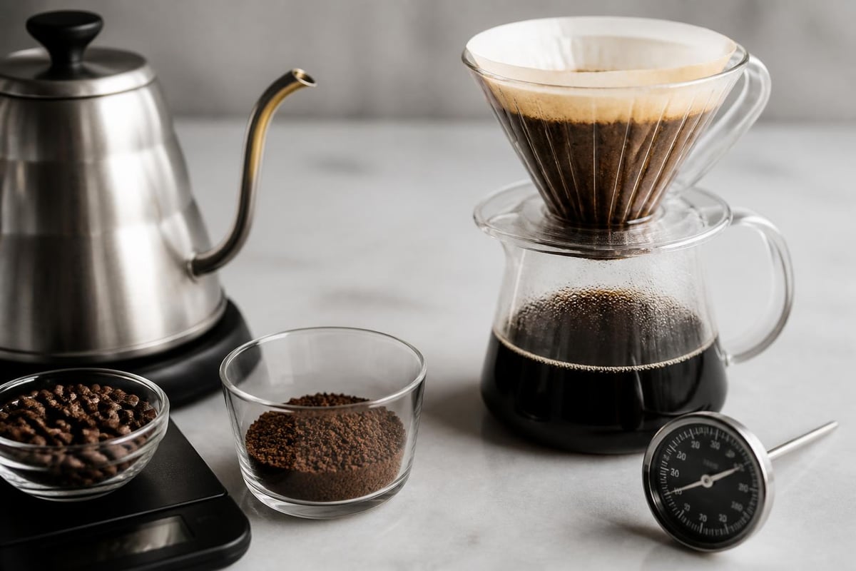 Pour-over brewing variables