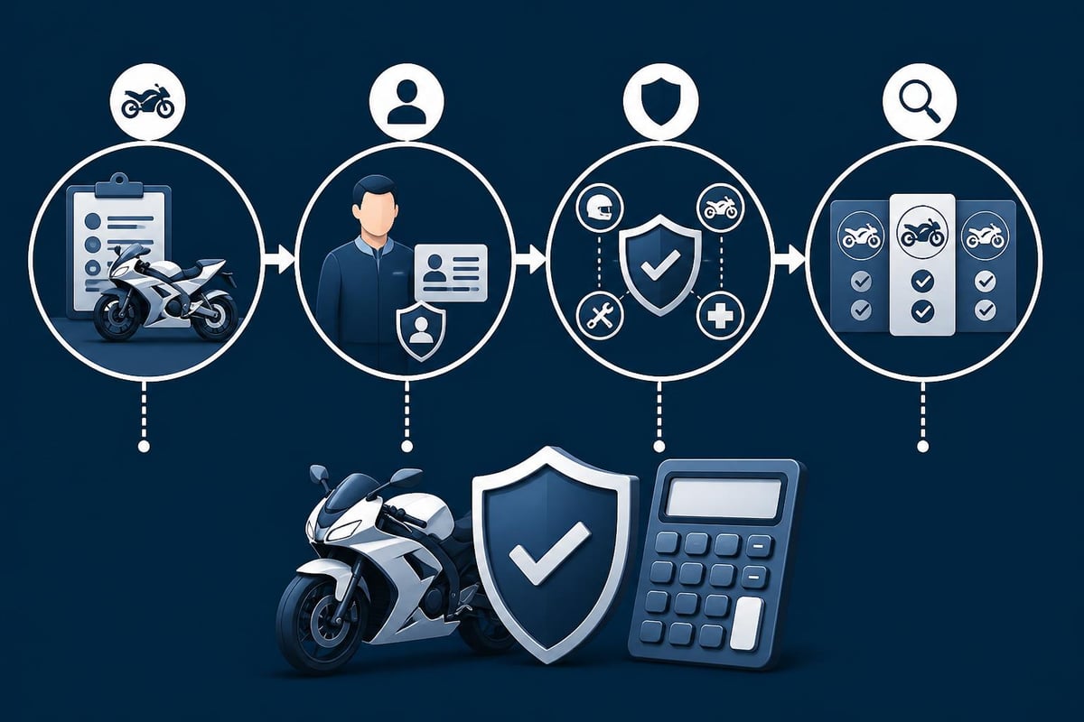 Calculadora de Seguros Moto: Guía Completa 2026 2 Proceso cálculo seguro moto