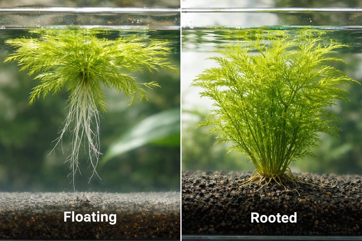 Water sprite growth comparison