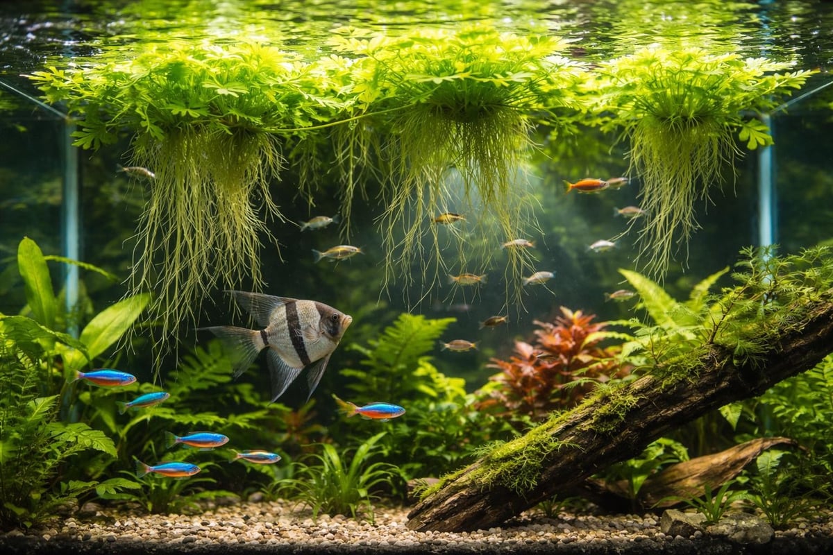 Water sprite fish habitat