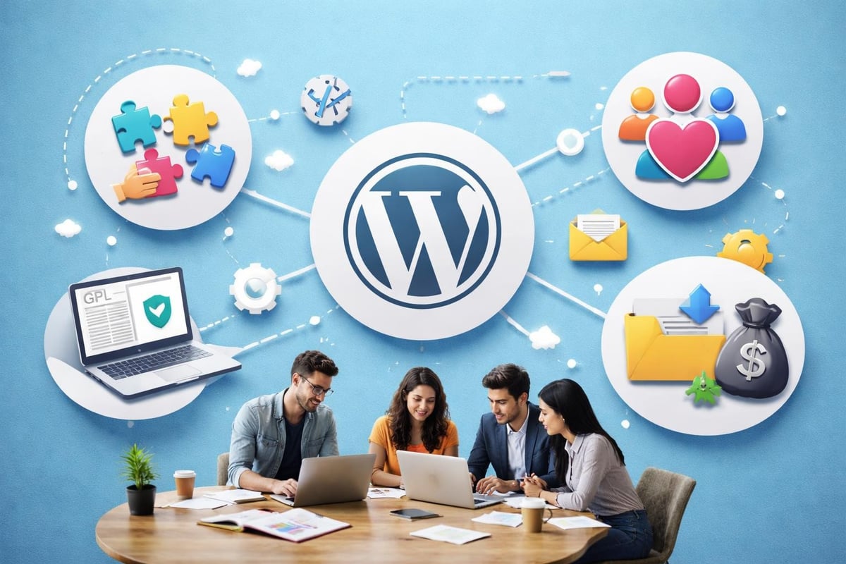 WordPress open source community concept