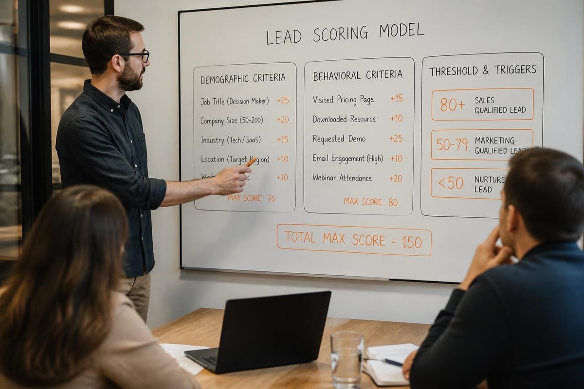 Leads Explained for B2B Custom Software Development Lead scoring matrix