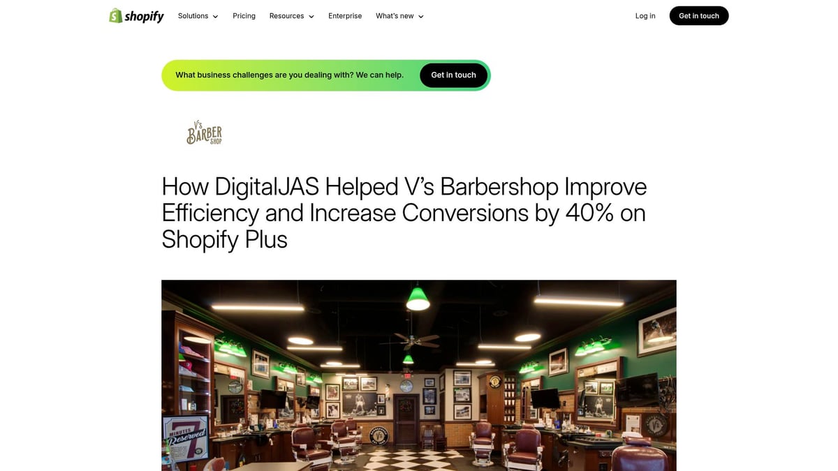 7 Inspiring Shopify Case Studies to Boost Your Store in 2026 - V's Barbershop: Unifying B2C and B2B for 40% More Conversions