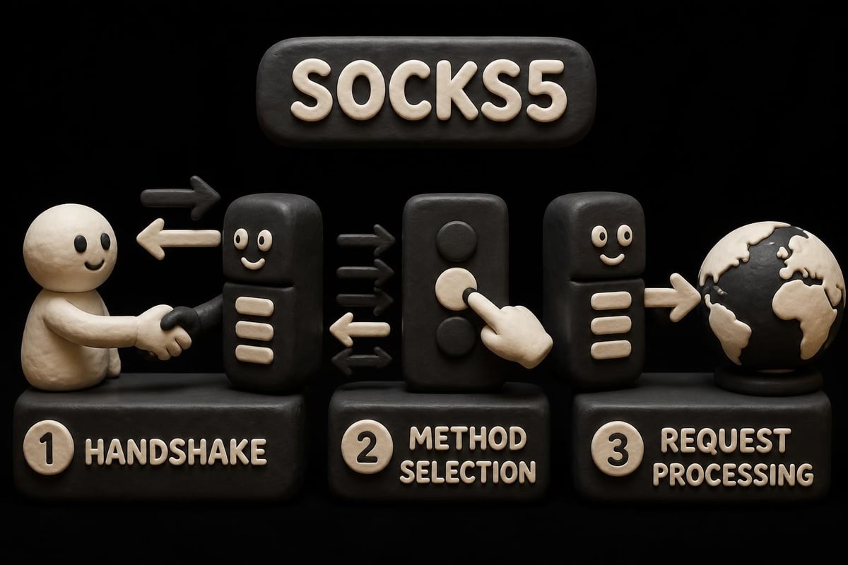 SOCKS5 protocol authentication flow