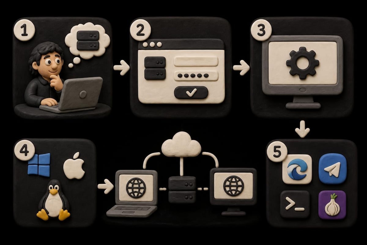 SOCKS proxy configuration workflow