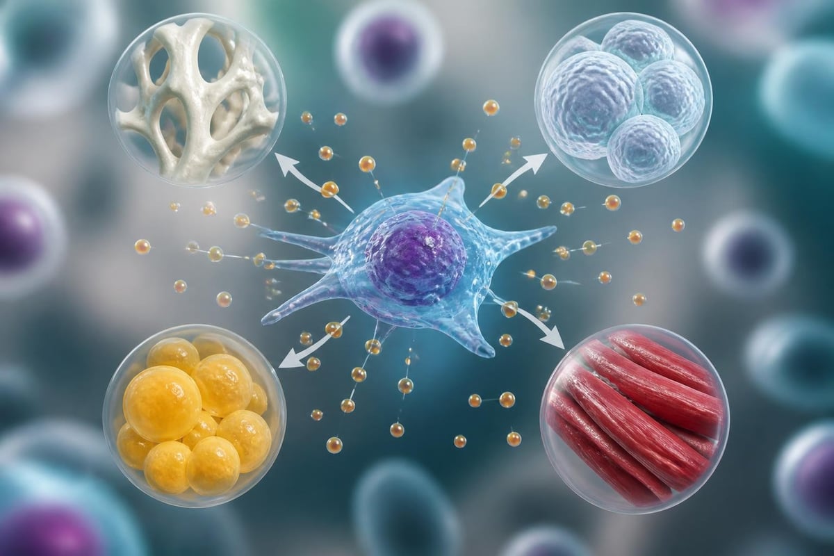 Mesenchymal stem cell differentiation pathways