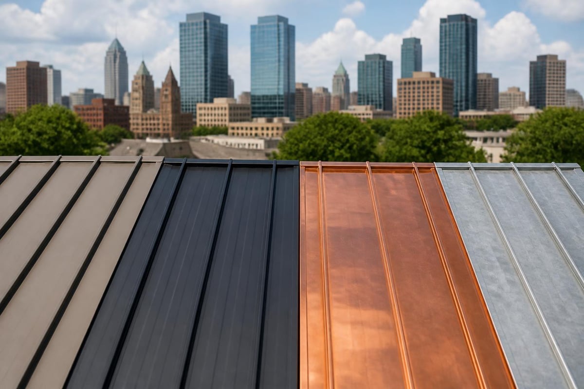 Sheet metal roofing material types