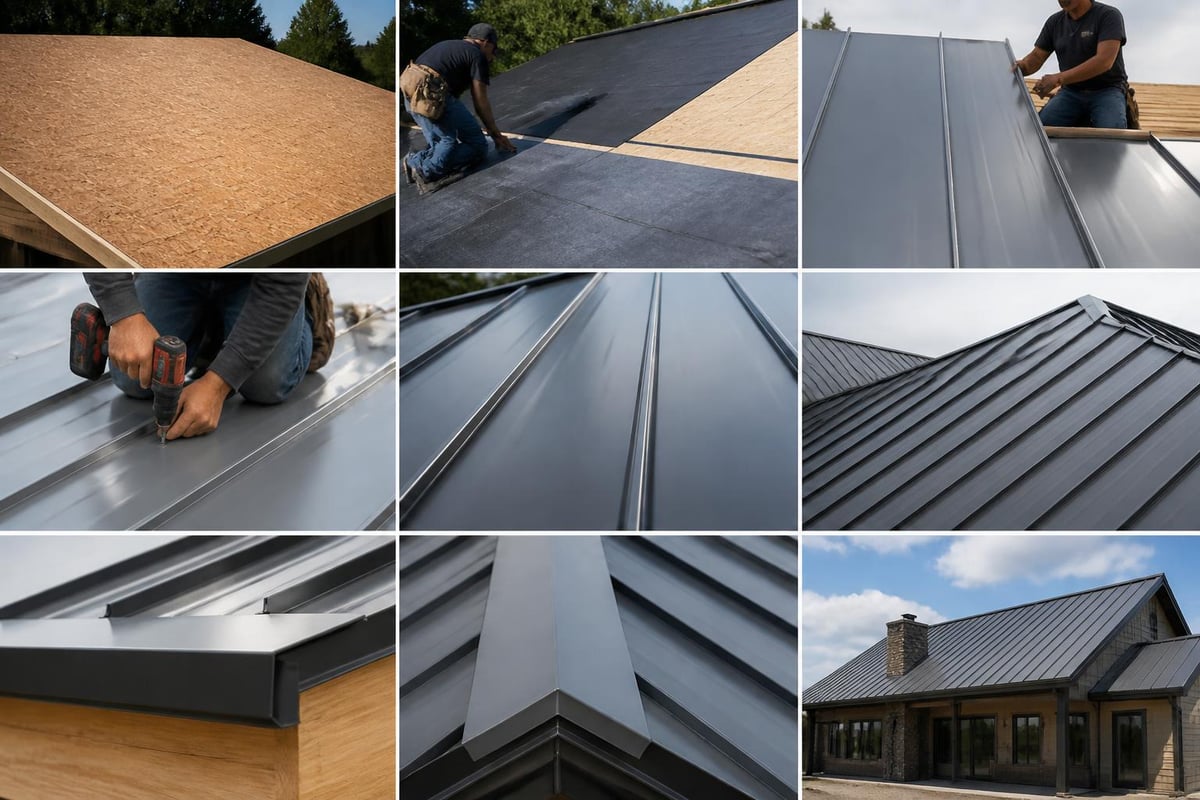 Metal roofing installation process