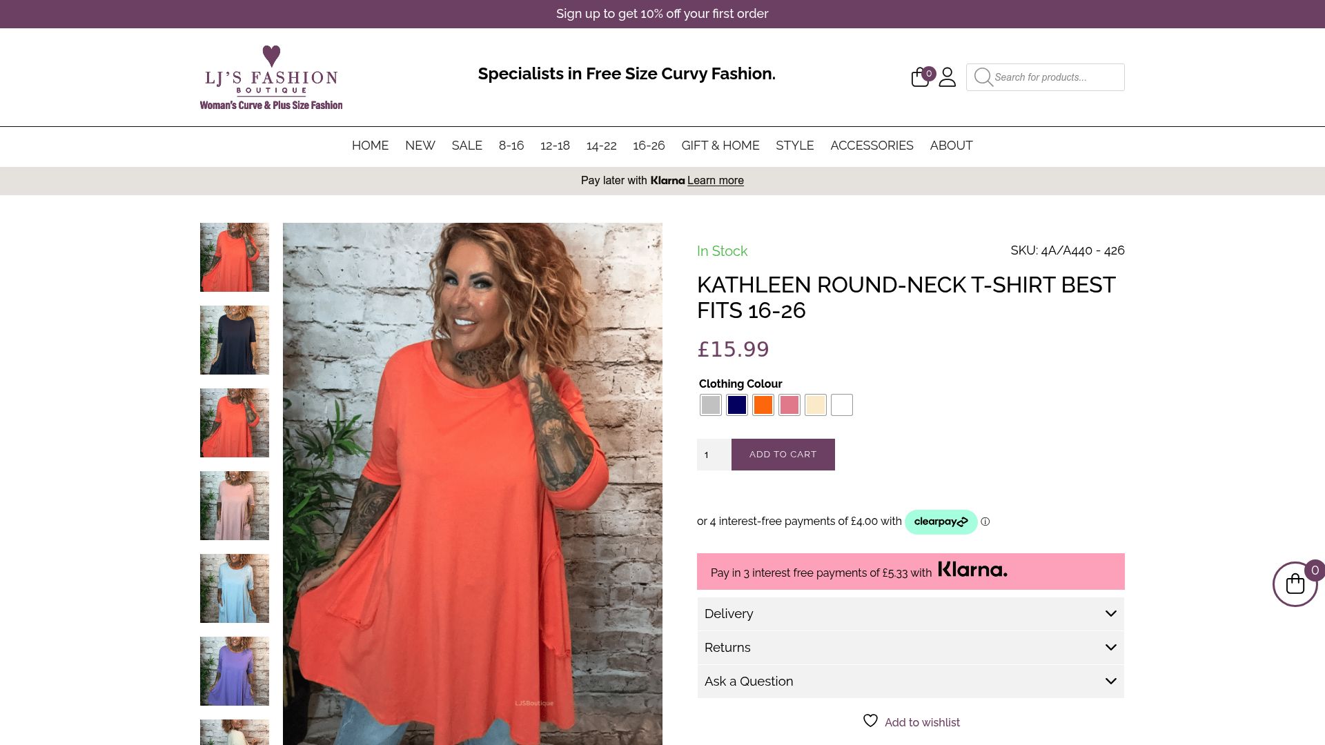 7 Best Plus Size Boutique Tops to Try in 2025 - Kathleen Round-neck T-shirt best fits 16-26 – £15.99