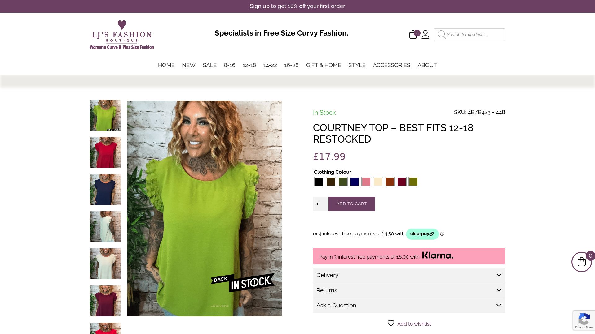 7 Best Plus Size Boutique Tops to Try in 2025 - Courtney top – best fits 12-18 – £17.99