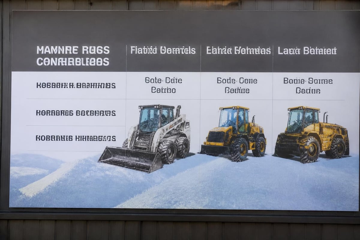 Snow pushing equipment comparison
