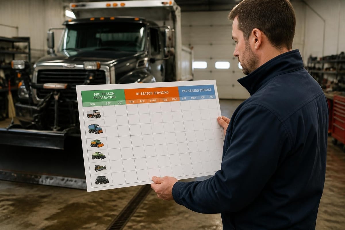 Snow pushing maintenance schedule