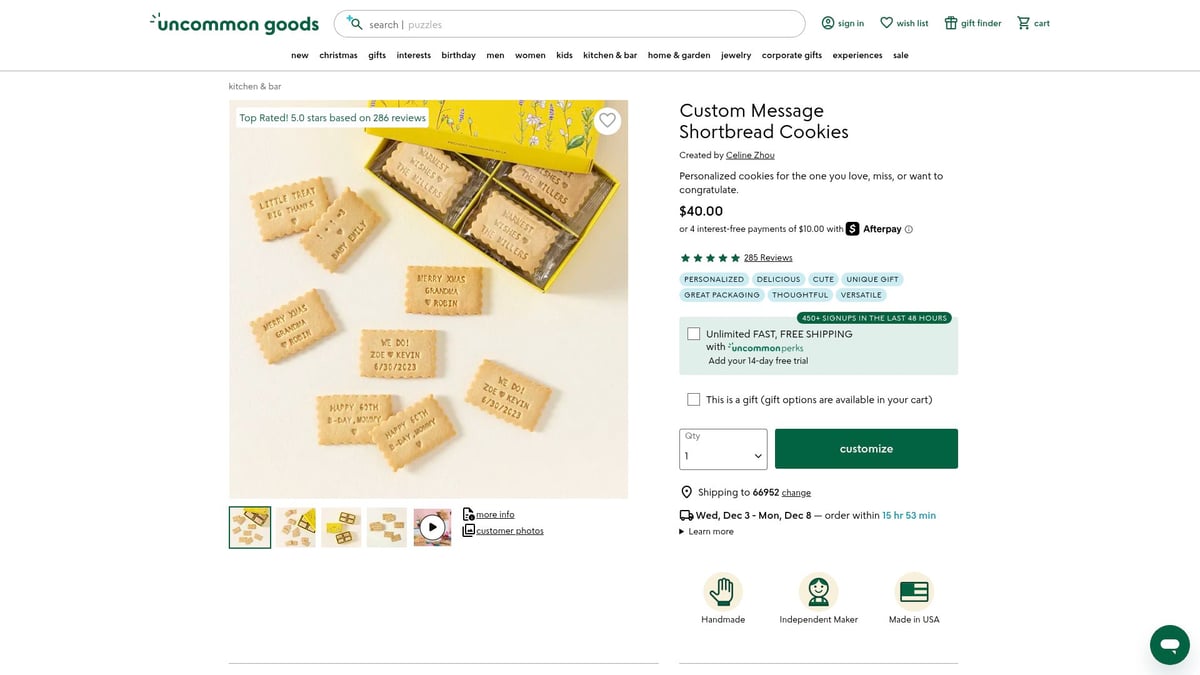 12 Personalized Gifts That Wow in 2025 - Custom Message Shortbread Cookies
