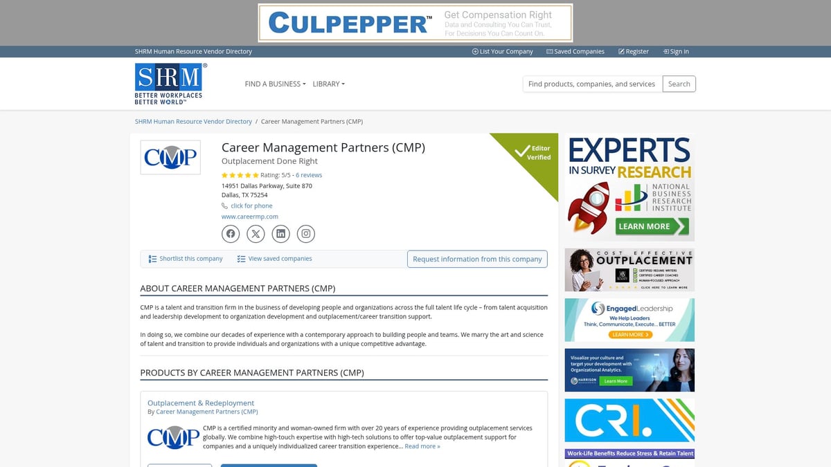 7 Top Executive Coaching Firms to Watch in 2025 - Career Management Partners (CMP)