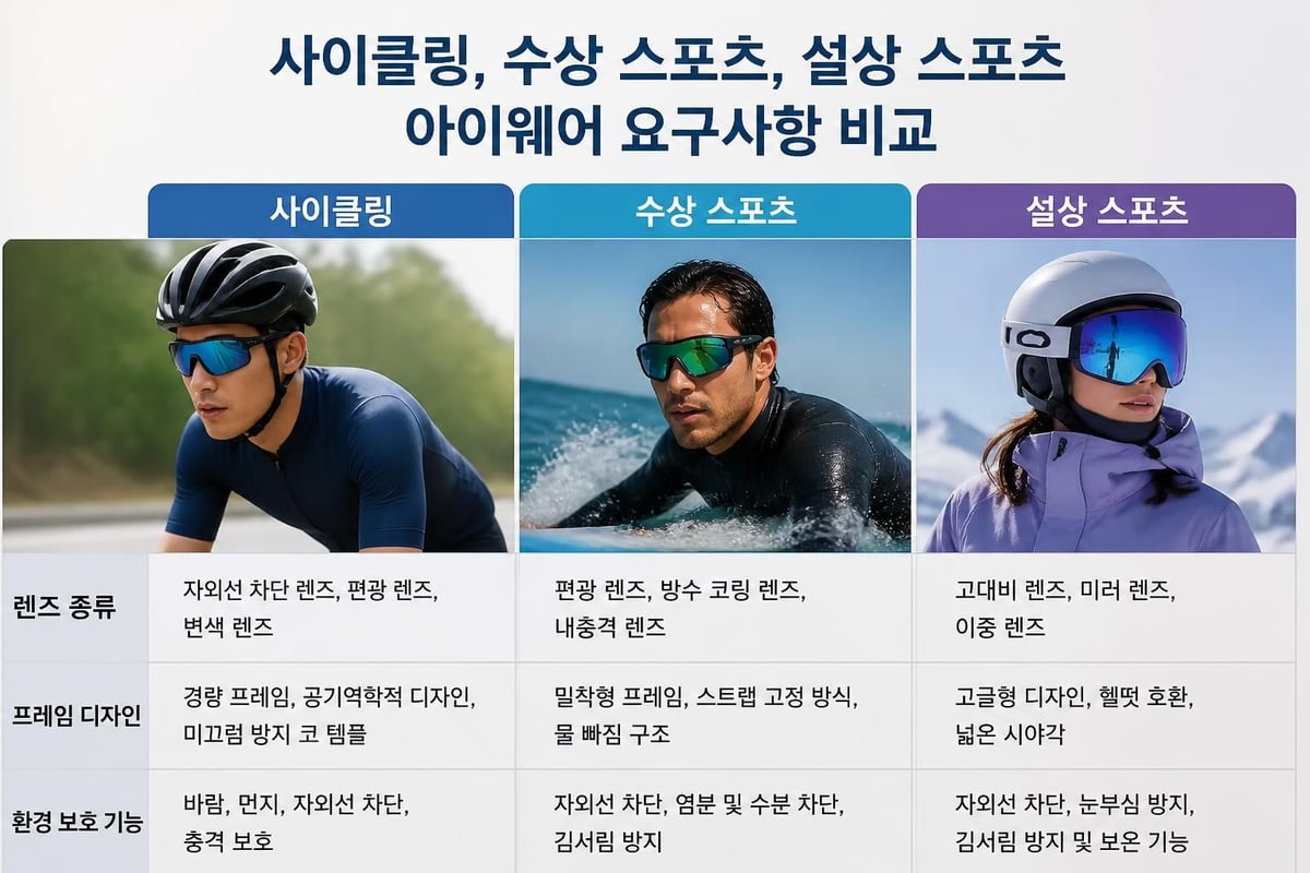 Sport-specific goggle features