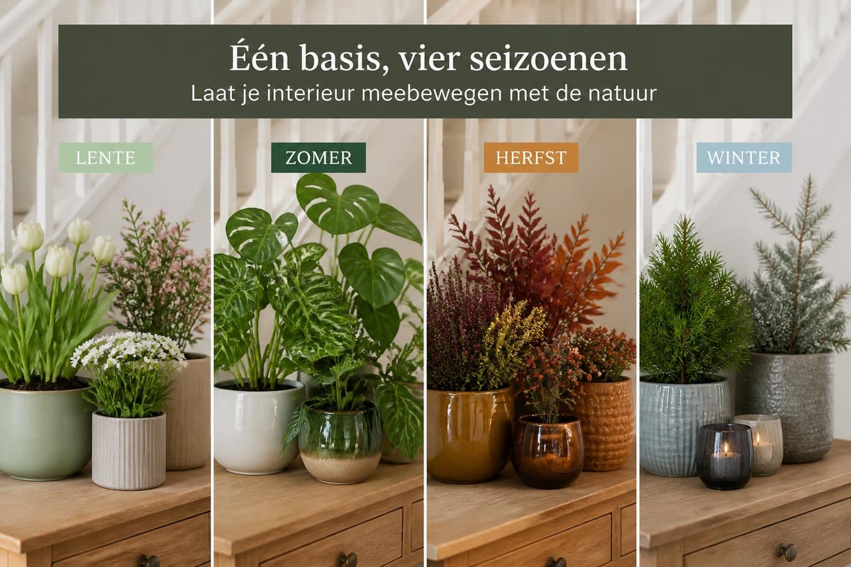 Seizoensstijling sierpotten