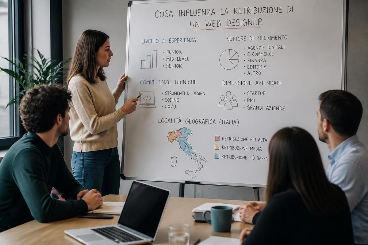 Web designer salary factors in Italy